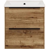 La Fenice Tesoro Тумба под раковину 59.4х38.7 FNC-01-TES-DGT-60-2 Дуб Галифакс табак от интернет-магазина Purezza 