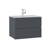 ORKA Moonlight 70 Тумба с раковиной подвесная 71х51 Антрацит матовый от интернет-магазина Purezza 