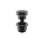 Ceramicanova Донный клапан универсальный, с металлической накладкой, ненажимной, цвет черный матовый, 70003MBbnc от интернет-магазина Purezza 