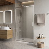 Belbagno LUCE-BF-1 душевая дверь в нишу, ширина 100/120/130/140/150 см, цвет профиля хром, прозрачное стекло от интернет-магазина Purezza 