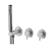 BOSSINI NOBU Встраиваемый монорычажный смеситель для душа с переключением на 2 выхода INZ226.075 Матовая нержавеющая сталь от интернет-магазина Purezza 