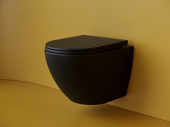 Ceramicanova Metropol Торнадо Подвесной унитаз безободковый CN4002TMB Черный матовый от интернет-магазина Purezza 