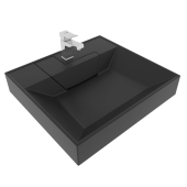 Uperwood Top Раковина для ванной над стиральной машиной 60x55 2091021039 Черный матовый от интернет-магазина Purezza 