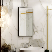 Uperwood Vizo Зеркало для ванной с подсветкой (40*70 см, черный профиль) 291020236 от интернет-магазина Purezza 