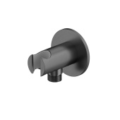 Whitecross Угловой соединительный элемент с держателем лейки Y1015GM Оружейная сталь от интернет-магазина Purezza 