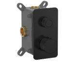 Aquame Встраиваемый смеситель-термостат на 1 источник с регулировкой напора AQM8810MB Матовый черный от интернет-магазина Purezza 