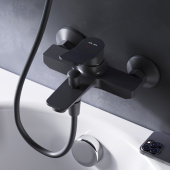 AM.PM X-Joy Смеситель для ванны и душа F85A10022 Черный от интернет-магазина Purezza 