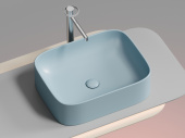 Ceramicanova Element Умывальник чаша накладная прямоугольная 50.5х38 CN6052ML Матовый голубой от интернет-магазина Purezza 