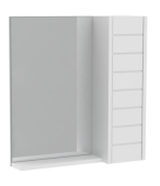 Creavit Fuga Зеркальный шкаф 60х65 FG1060.01BKC Черный от интернет-магазина Purezza 