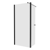 New Trendy NEW SOLEO BLACK Душевое ограждение, длина 50-120 см, подвижная секция 54 см, прозрачное стекло, цвет профиля черный матовый от интернет-магазина Purezza 
