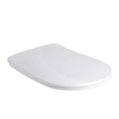 Kerasan Nolita Сиденье для унитаза SLIM быстросъемное, с микролифтом, цвет: белый глянц/хром, 539101 от интернет-магазина Purezza 