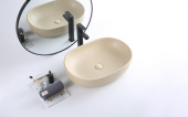 Belbagno BB1084-H316 Раковина накладная керамическая 60x42, цвет бежевый матовый от интернет-магазина Purezza 