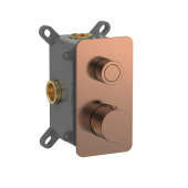 Aquame Встраиваемый смеситель-термостат на 1 источник с регулировкой напора AQM8810BC Брашированная медь от интернет-магазина Purezza 