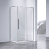 Vincea Slim-N Душевой уголок с одной раздвижной дверью, профиль хром, прозрачное стекло, длина 1400 мм от интернет-магазина Purezza 