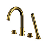 Whitecross Смеситель для ванны на 4 отверстия Y1232GL Золото от интернет-магазина Purezza 