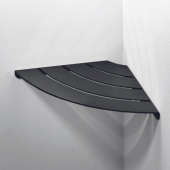 Etrusca Complementi Полка угловая, 27.7х3х10 см K/GR/38/1/30 Матовый черный от интернет-магазина Purezza 