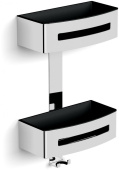 Langberger Accessories Полка для душа 2х этажная прямая с пластиком 75762 от интернет-магазина Purezza 