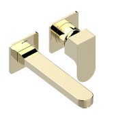 BOSSINI GILLO Внешняя часть однорычажного смесителя для раковины из стены без донного клапана Z00732.021 Золото от интернет-магазина Purezza 