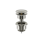 Ceramicanova Донный клапан универсальный, с металлической накладкой, ненажимной, цвет брашированный никель, 70003BNnc от интернет-магазина Purezza 