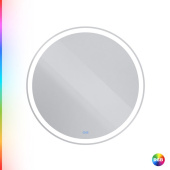 Cezares MULTICOLORE Зеркало со встроенной разноцветной подсветкой (RGB) и выключателем сенсорным 12V, 220-240V, круглое, 800x800 CZR-SPC-MC-800-RGB-TCH от интернет-магазина Purezza 