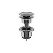 Ceramicanova Донный клапан универсальный, с металлической накладкой, ненажимной, цвет вороненая сталь, 70003GGnc от интернет-магазина Purezza 