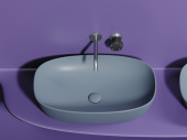 Ceramicanova Element Умывальник накладная чаша овальная 60х38 CN6049MHL Серо-голубой матовый от интернет-магазина Purezza 