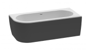 Cezares SLIM Акриловая ванна 179х79х60 CORNER-180-80-60-R-NERO-SET Черный от интернет-магазина Purezza 