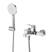 Belbagno ALBANO Смеситель для ванны в комплекте с ручным душем, шлангом и держателем ALBANO-VASM-CRM от интернет-магазина Purezza 