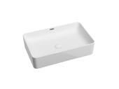 Ceramicanova Element Умывальник чаша накладная прямоугольная со сливом переливом 60,5х37 CN6065 Белый от интернет-магазина Purezza 