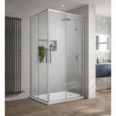 Vincea Slim-U Душевой уголок прямоугольный с раздвижными дверьми 100х80, хром профиль, прозрачное стекло от интернет-магазина Purezza 