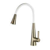 Rose Смеситель для кухни с гибким изливом R213G Матовое золото от интернет-магазина Purezza 