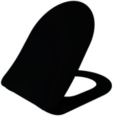 Creavit Duck Крышка дюропласт с микролифтом (съемная) KC0903.01.1400E Черный матовый от интернет-магазина Purezza 