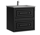 Creavit Kayra Тумба с раковиной подвесная 57х43.5 KY0060.42.MAN Антрацит от интернет-магазина Purezza 