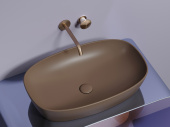 Ceramicanova Element Умывальник накладная чаша овальная 60х38 CN6049MDB Темно-коричневый матовый от интернет-магазина Purezza 
