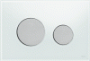 TECE Loop панель смыва с двумя клавишами стеклянная, белая/хром. матовый, 9.240.659