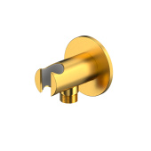 Whitecross Угловой соединительный элемент с держателем лейки Y1015GLB Брашированное золото от интернет-магазина Purezza 