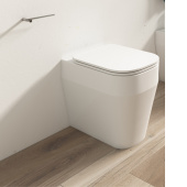 Olympia Tutto-Evo Приставной унитаз безободковый с креплениями TUE1103R01 с сиденьем C9TE01 Белый глянцевый от интернет-магазина Purezza 