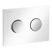 Laufen INEO GROOVE Клавиша смыва, панель: белый глянцевый, клавиши: хром глянцевый, арт. 9.0011.7.193.000.1 от интернет-магазина Purezza 
