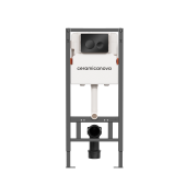 Ceramicanova Balance Система инсталляции для унитазов с кнопкой смыва Circle, черная матовая CN121001MB от интернет-магазина Purezza 