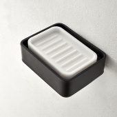 Etrusca Abaco Мыльница подвесная 10702/30/SSF Черный матовый от интернет-магазина Purezza 