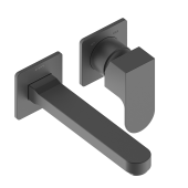 BOSSINI GILLO Внешняя часть однорычажного смесителя из стены для раковины без донного клапана Z00732.073 Матовый черный от интернет-магазина Purezza 