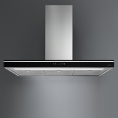 FALMEC LUCE GLASS BLACK Черная настенная вытяжка 90 см со стеклом, CLHN90.00P6#ZZZN491F от интернет-магазина Purezza 