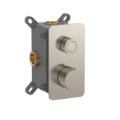 Aquame Встраиваемый смеситель-термостат на 1 источник с регулировкой напора AQM8810BN Брашированный никель от интернет-магазина Purezza 