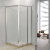 Comforty СF5979CR Душевое ограждение со смещением двери внутрь, профиль хром, 900x900x1900 от интернет-магазина Purezza 