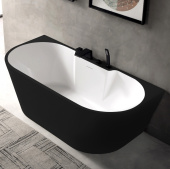 ABBER Акриловая ванна 170х80х60 AB9296-1.7MB Черный матовый от интернет-магазина Purezza 