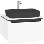 Creavit Pion Plus Тумба с раковиной подвесная 70х52 PN0070.01.BGR+UL060.6 Белый/Серый от интернет-магазина Purezza 