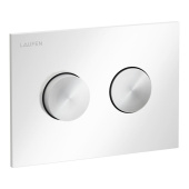 Laufen INEO GROOVE Клавиша смыва, панель: белый глянцевый, клавиши: PVD нерж. сталь матовая, арт. 9.0011.7.194.000.1 от интернет-магазина Purezza 