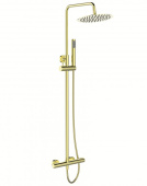 Belbagno UNO Душевая стойка со смесителем для верхнего и ручного душа UNO-DOCM-ORO Золото от интернет-магазина Purezza 
