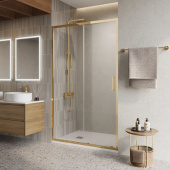 Belbagno LUCE-BF-1 душевая дверь в нишу, ширина 120 см, цвет профиля золото, прозрачное стекло от интернет-магазина Purezza 