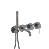 Aquatek Европа AQ1344BGM смеситель для ванны встроенный (внешняя и скрытая часть), оружейная сталь от интернет-магазина Purezza 